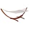 Deko Living Outdoor Cedar Wood Hammock with White Textilene Fabric COP20208WHT - alternate 1